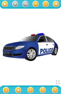 police car - coloring book