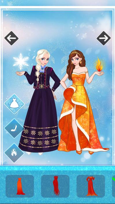 Icy or Fire dress up game