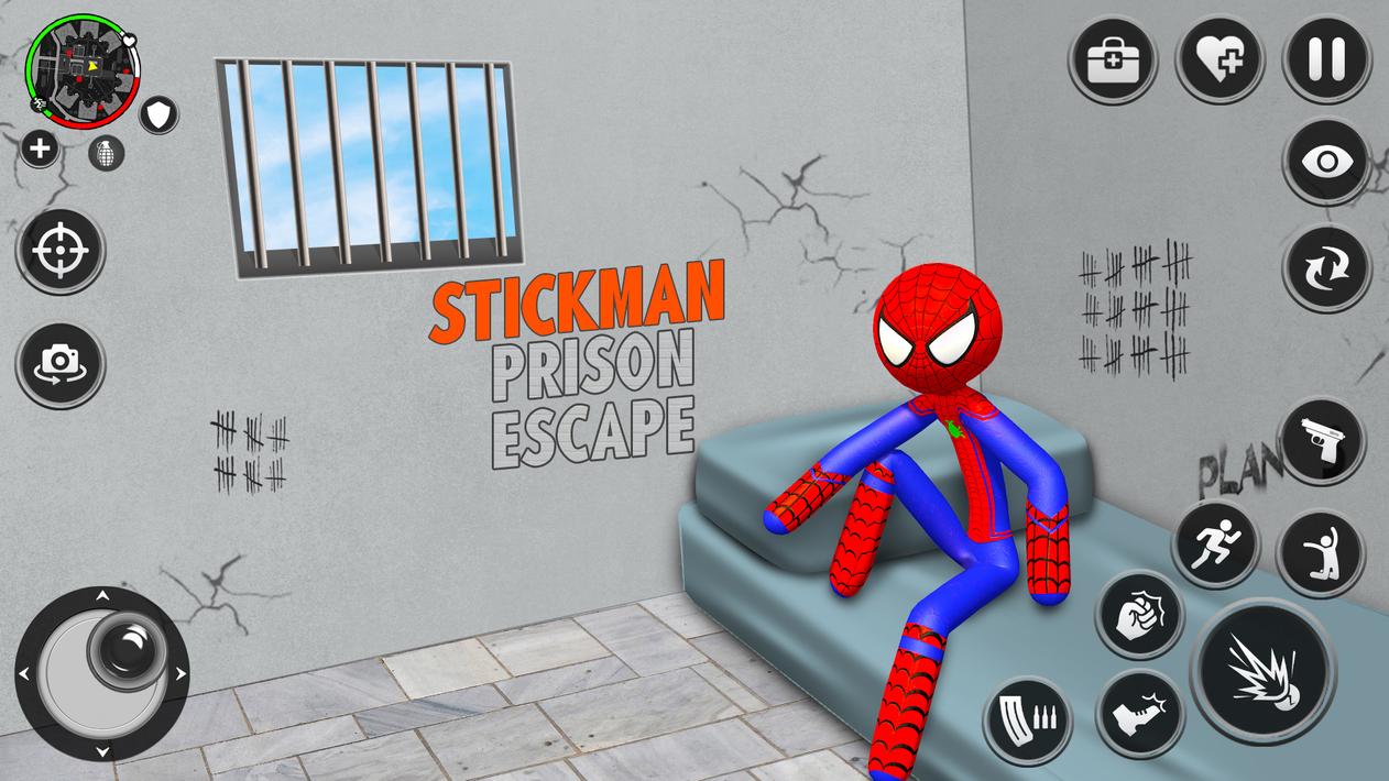 Spider Stickman Prison Break