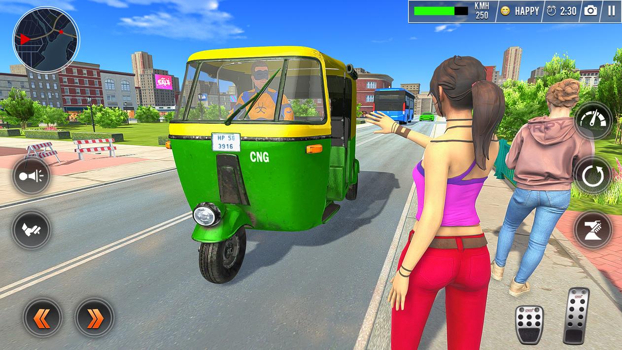 Modern Tuk Tuk Auto Driving 3D