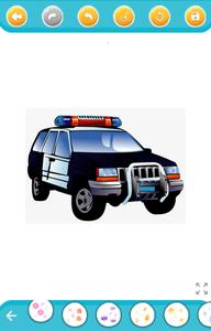 police car - coloring book