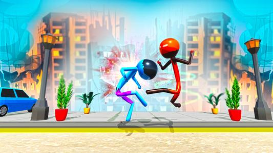 Stickman Party:Rope Hero fight