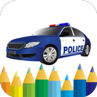 police car - coloring book