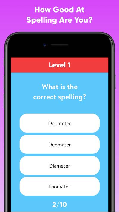 Spelling Test Quiz