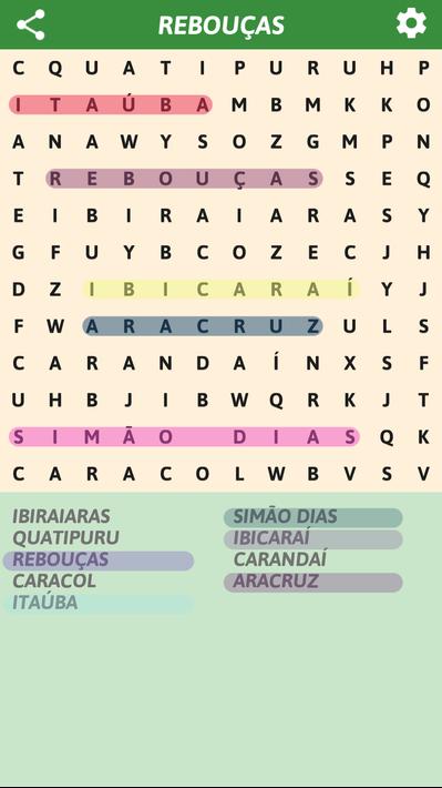 Brazilian cities Word Search