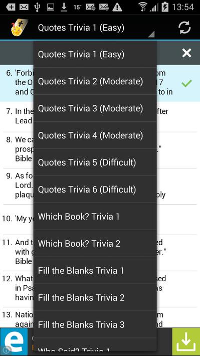 Bible Quotes Trivia