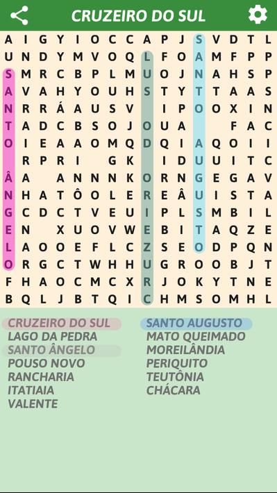 Brazilian cities Word Search