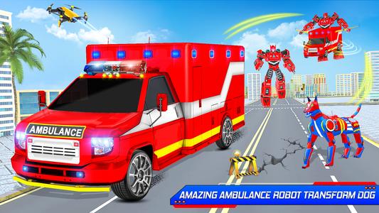 Ambulance Dog Robot Car Game
