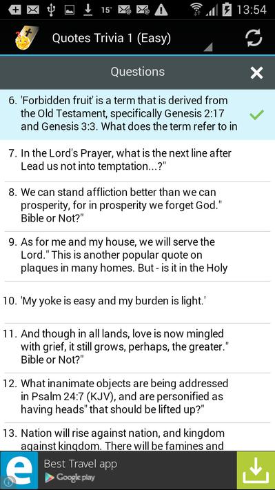 Bible Quotes Trivia