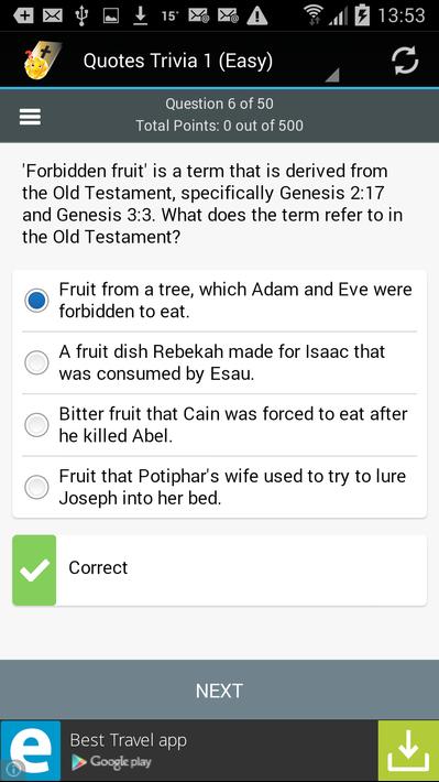 Bible Quotes Trivia