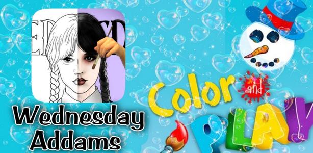 Wednesday Addams coloring game