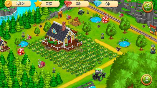 Family Farm Town Farming Games