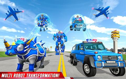 Rhino Robot Car Transform Game