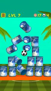 Soccer Ball Knockdown Cans