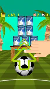 Soccer Ball Knockdown Cans