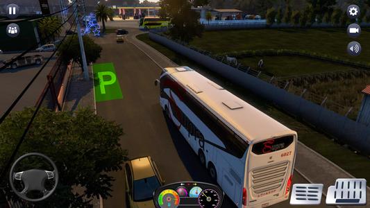 American Passenger Bus Driving