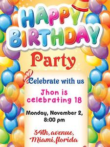 Birthday invitation maker