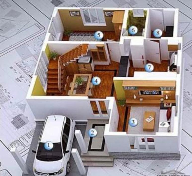 3D house plan designs