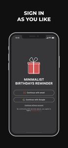 Minimalist Birthdays Reminder