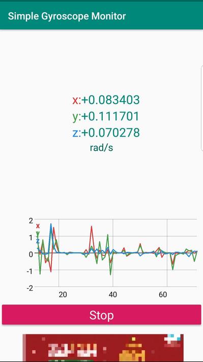 Simple Gyroscope Monitor