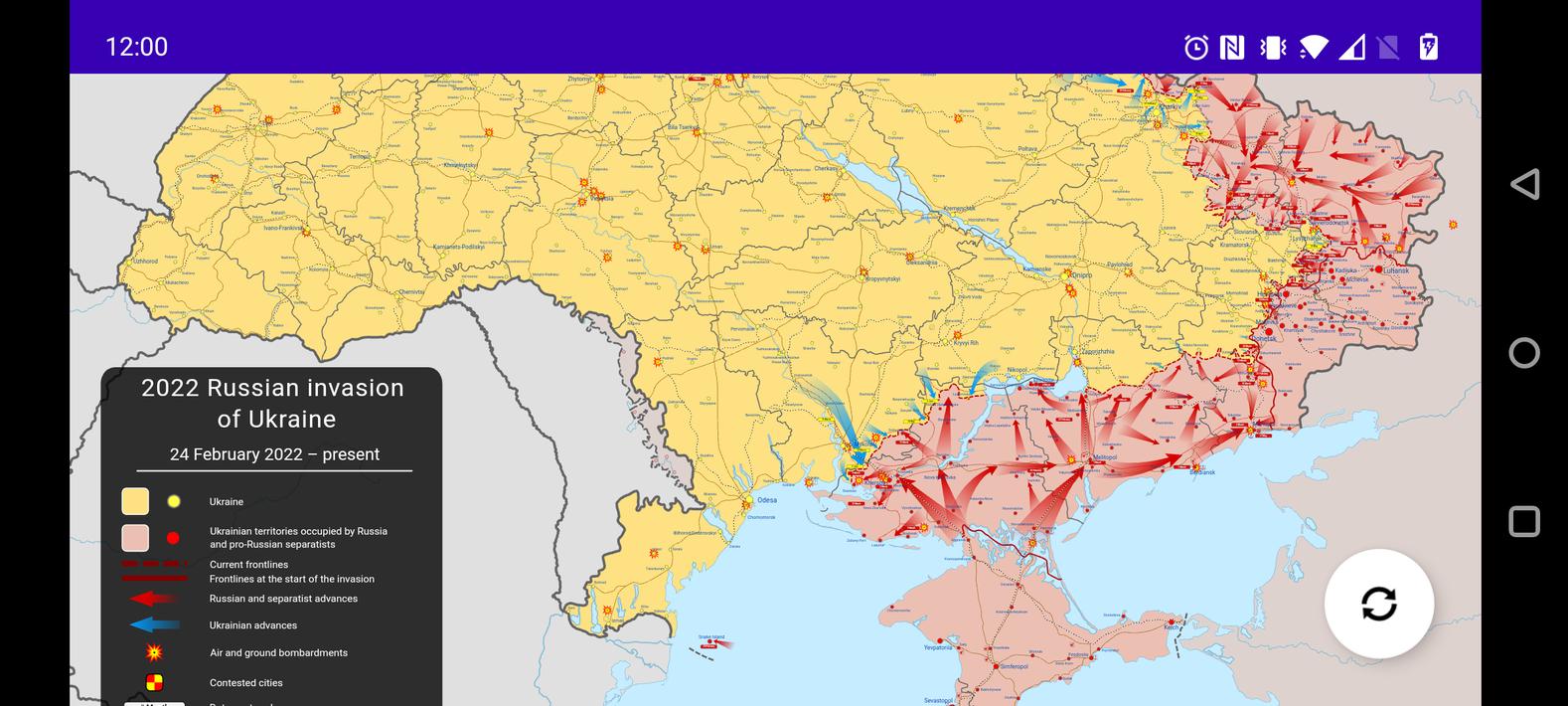 Ukraine Real Time War Map