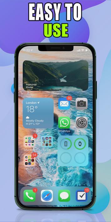 iPhone 13 theme, Launcher for