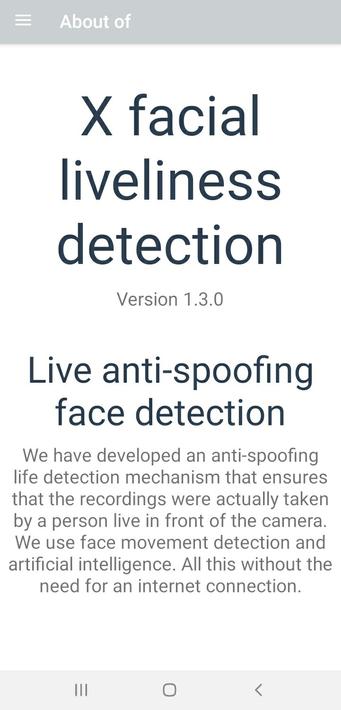 X facial liveness detection