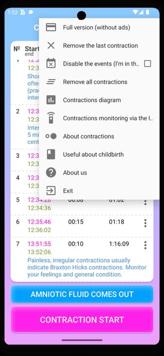 Contraction Timer