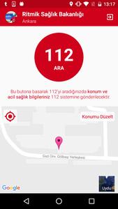 112 Acil Yardım Butonu