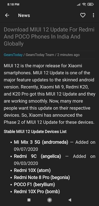 MIUI Updates