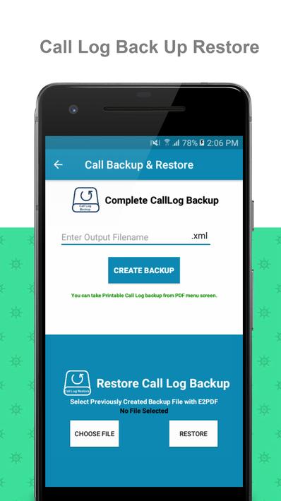E2PDF SMS Call Backup Restore