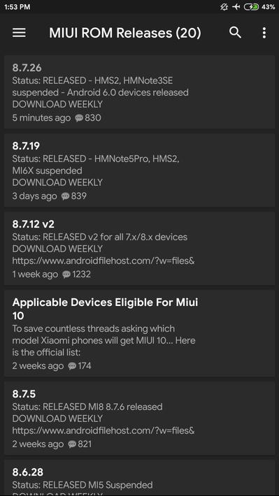 MIUI Updates