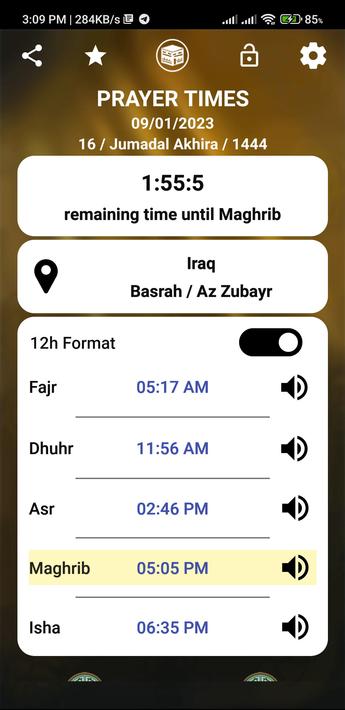 Prayer Timings Muslim Salatuk