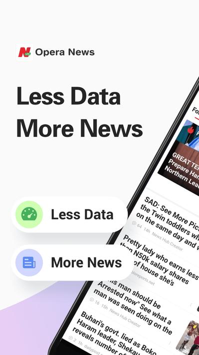 Opera News Lite - Less Data, M