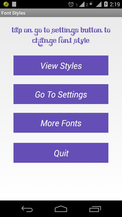 Font Styles