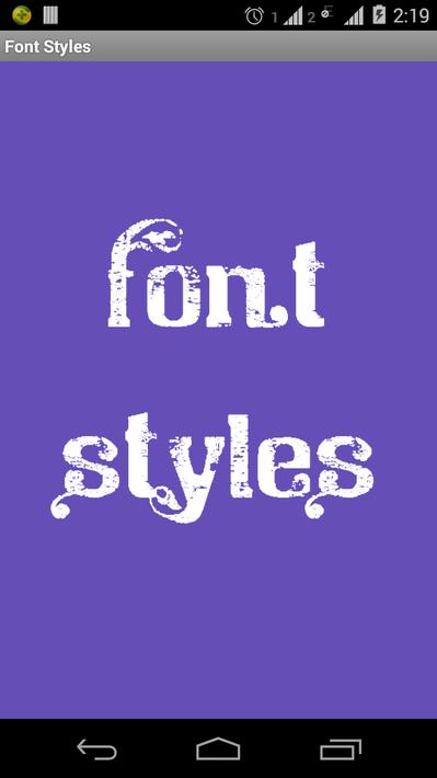 Font Styles