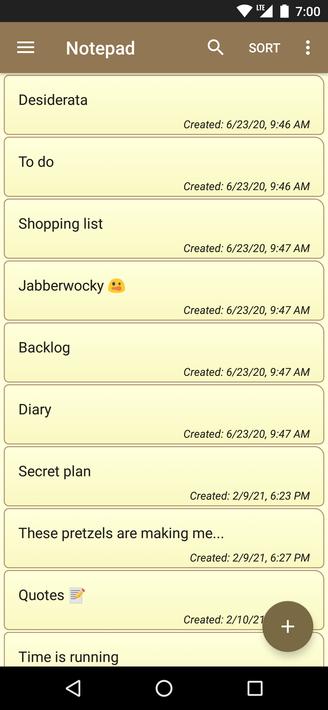 Notepad - simple notes