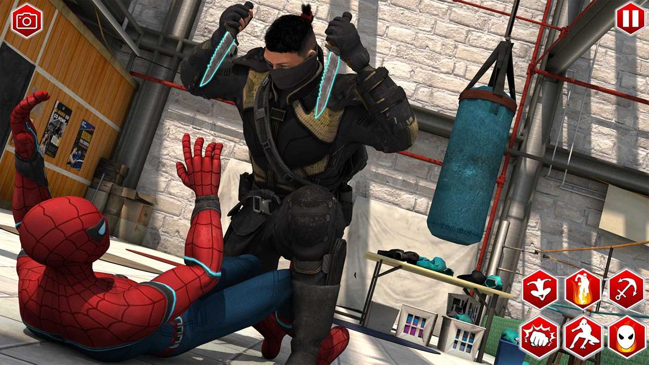 Spider Rope Hero Man Gangster Crime City Battle