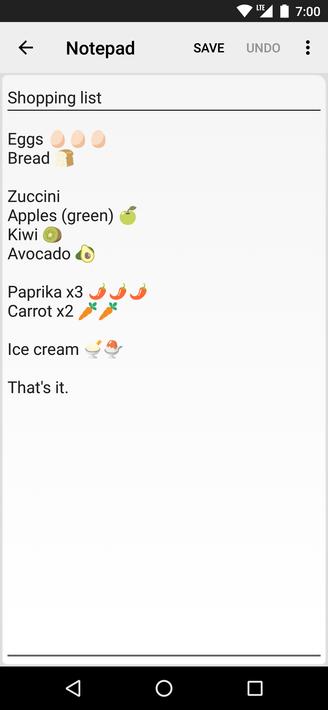 Notepad - simple notes