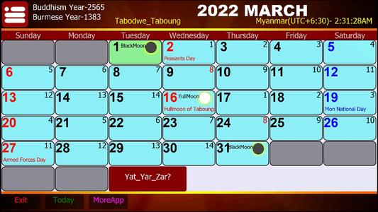 Myanmar Calendar