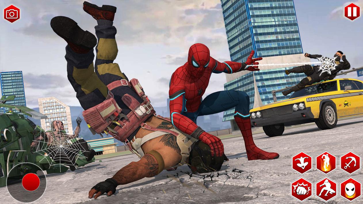 Spider Rope Hero Man Gangster Crime City Battle