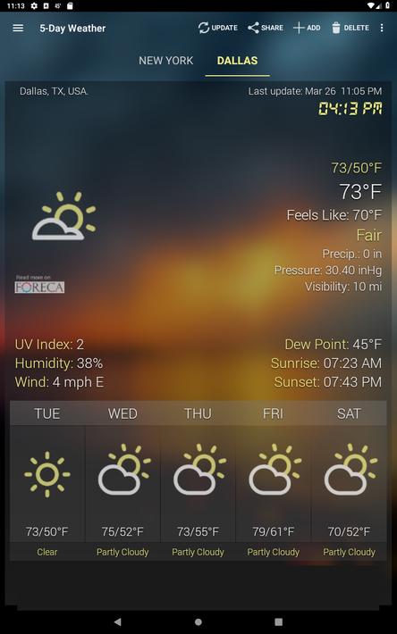 Weather & Clock Widget