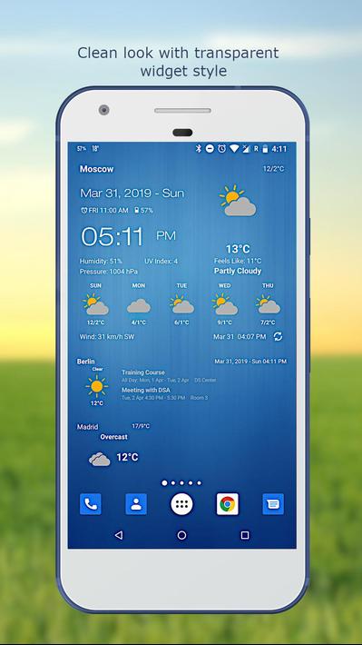 Weather & Clock Widget