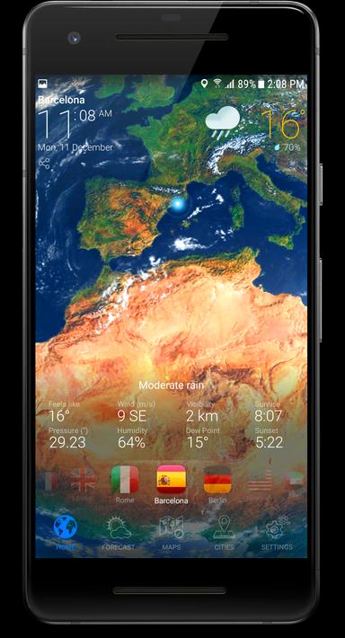 3D EARTH - weather forecast