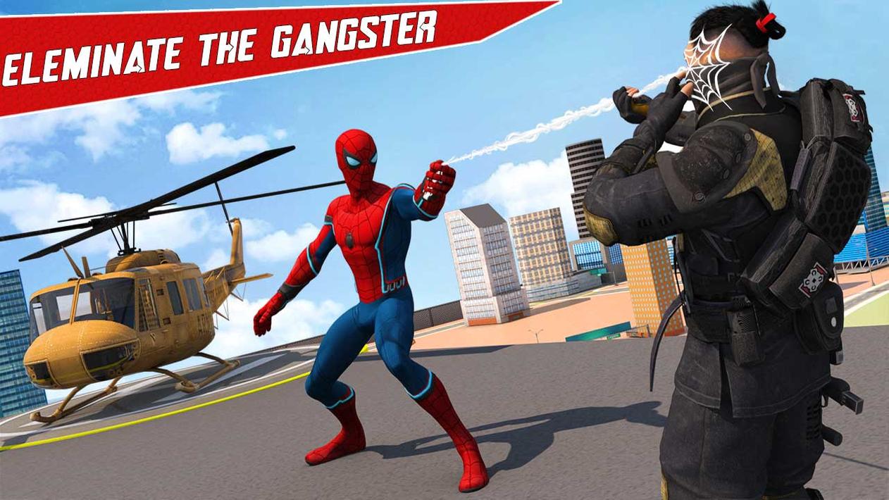 Spider Rope Hero Man Gangster Crime City Battle