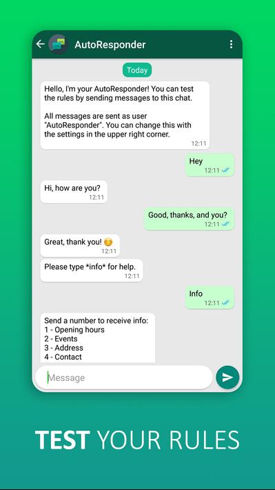 AutoResponder for WhatsApp