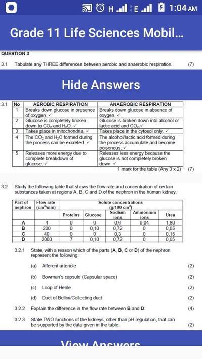 Grade 11 Life Sciences