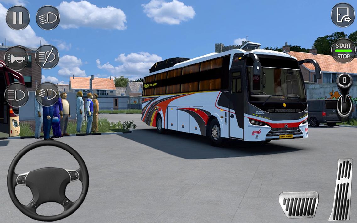 City Coach Bus Parking Game 3D