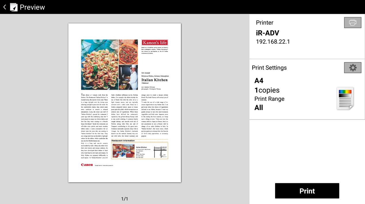 Canon PRINT Business