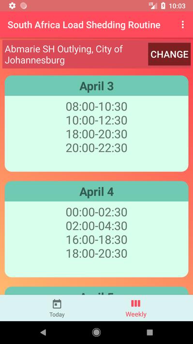 Load-shedding Schedule
